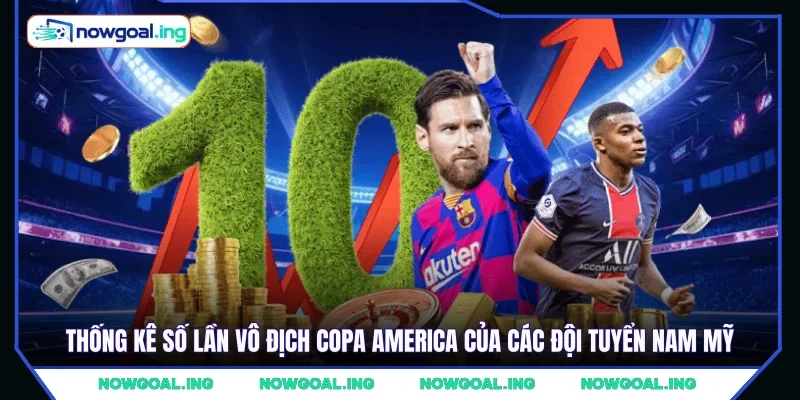 Thống kê số lần vô địch Copa America của các đội tuyển Nam Mỹ